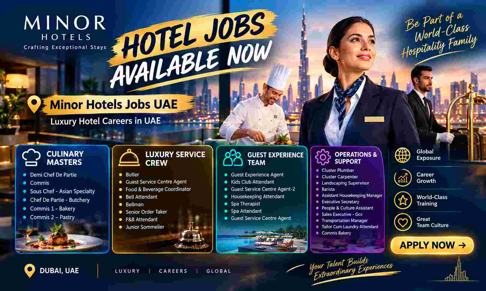 Minor Hotels UAE Direct Recruitment Open Hospitality Jobs